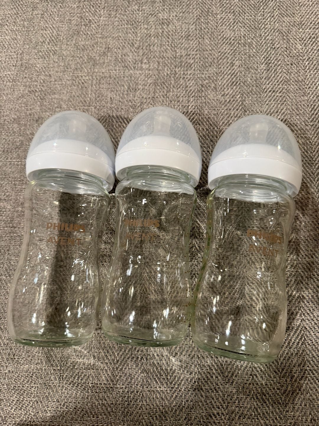 Philips Avent Glass Baby Bottle 8oz Natural Response 3-Pack Clear 3