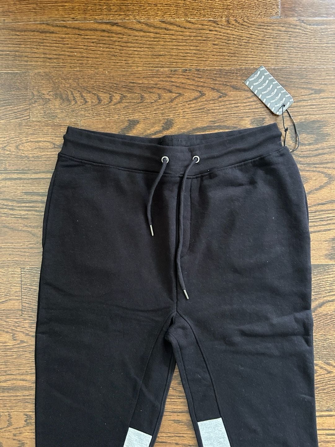 Hustle N Stack Colorblocked Flare Sweatpants Black Gray NWT 5