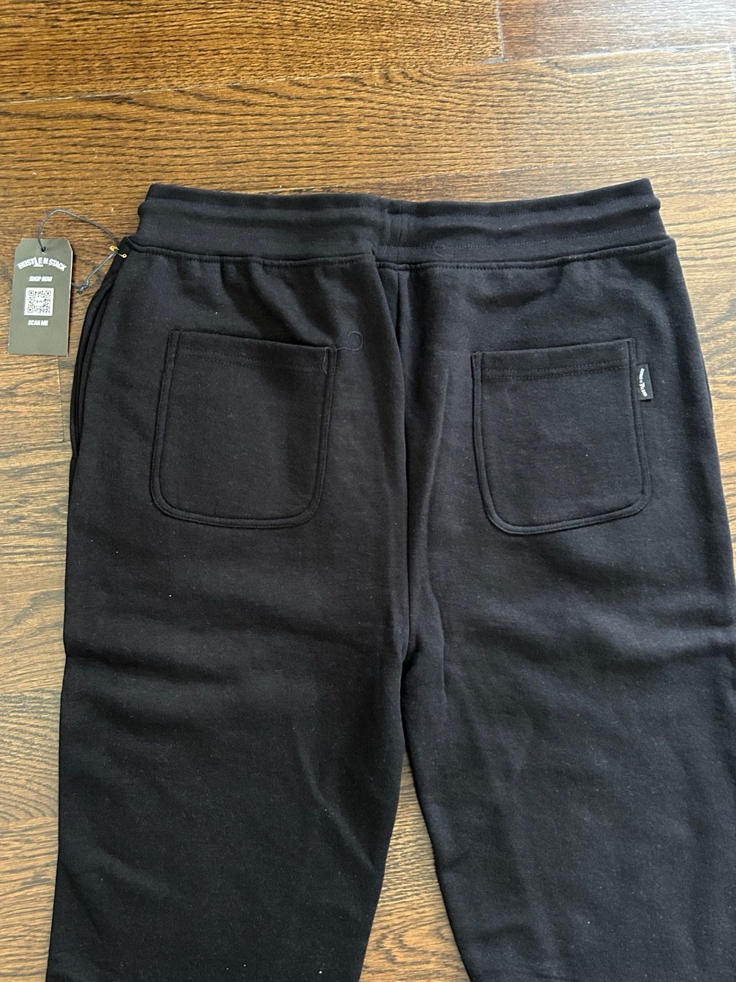 Hustle N Stack Colorblocked Flare Sweatpants Black Gray NWT 9