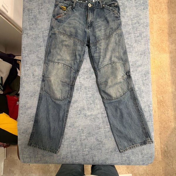 BILT Iron Workers Jeans Size 34 Blue Protective Lining Motorcycle Denim