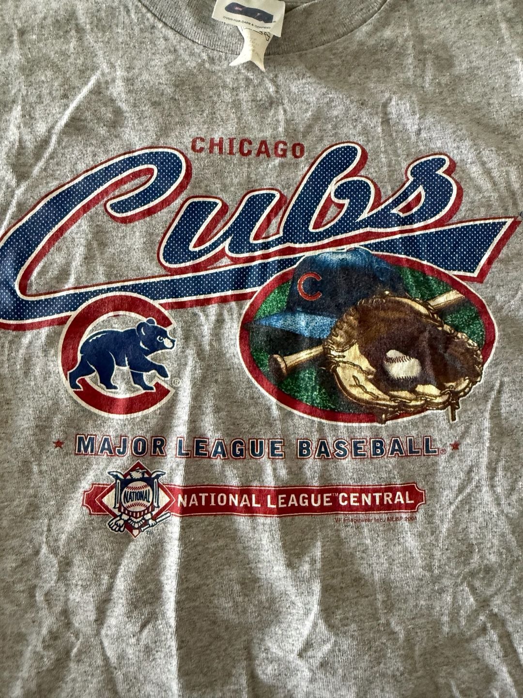 Lee Sport Chicago Cubs T-Shirt Size L Gray 2004 MLB National League Central 3