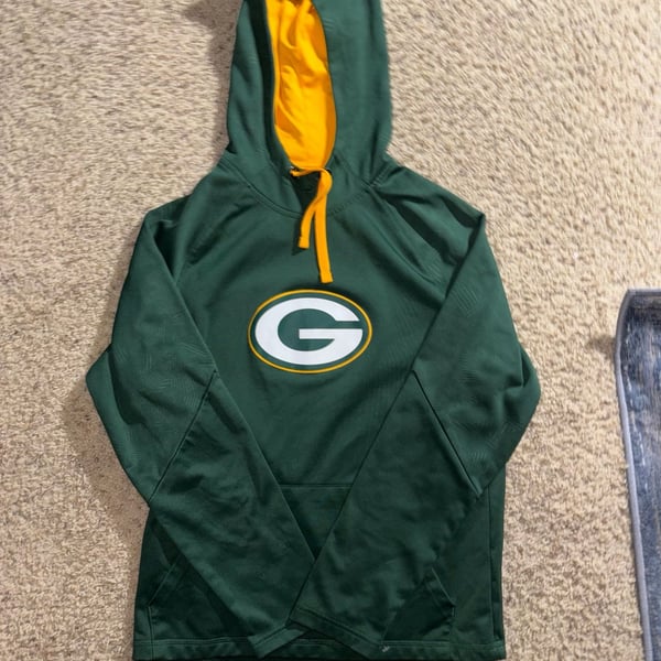 Fanatics Green Bay Packers Hoodie Size M Green Yellow NFL Sweatshirt