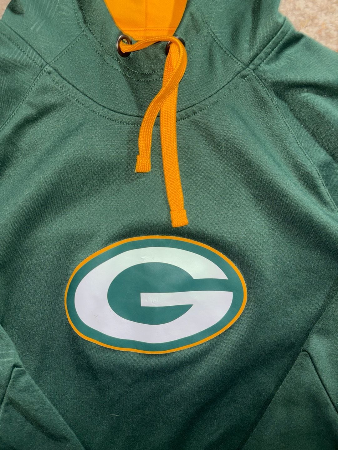 Fanatics Green Bay Packers Hoodie Size M Green Yellow NFL Sweatshirt 3