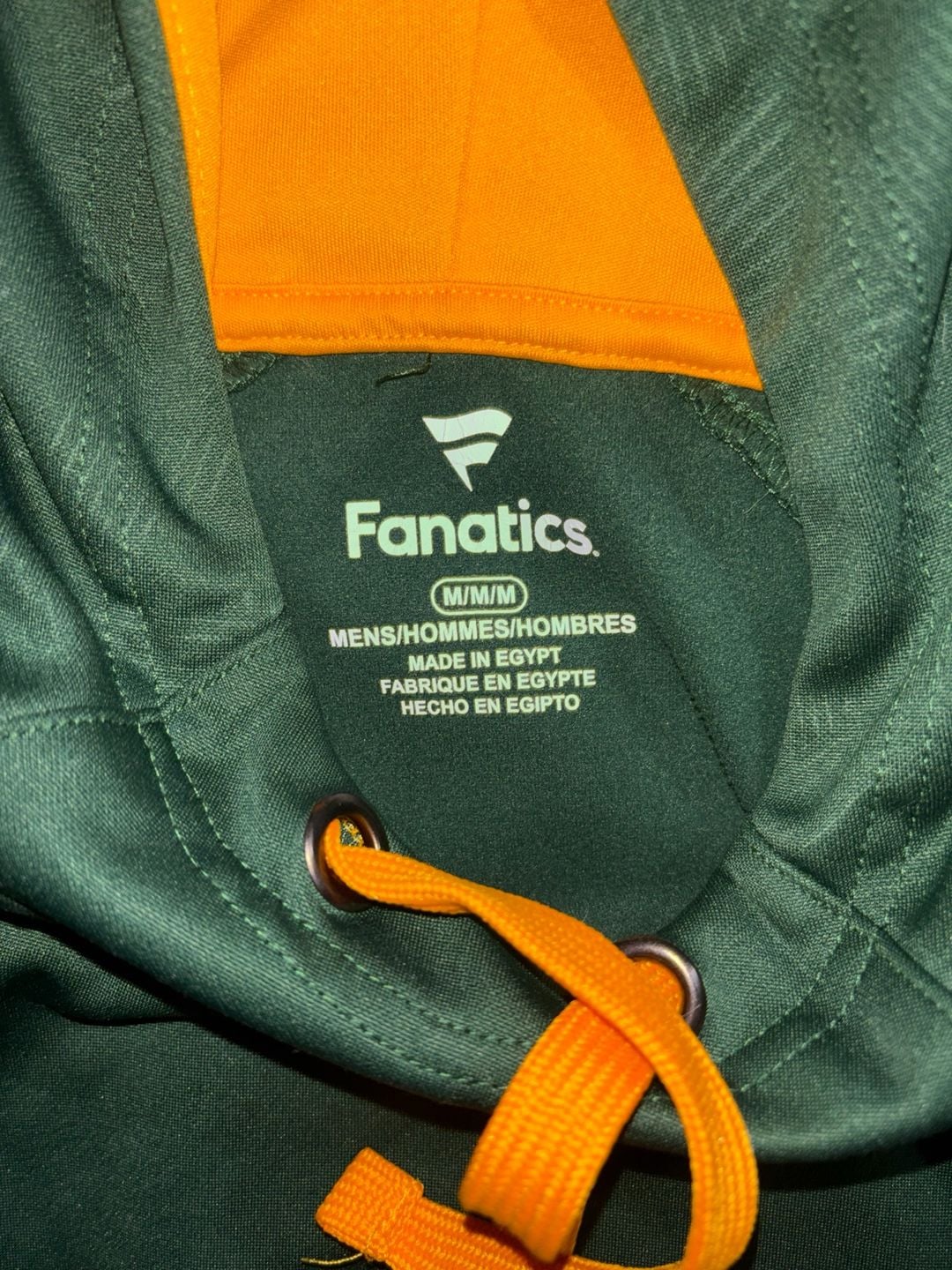 Fanatics Green Bay Packers Hoodie Size M Green Yellow NFL Sweatshirt 5