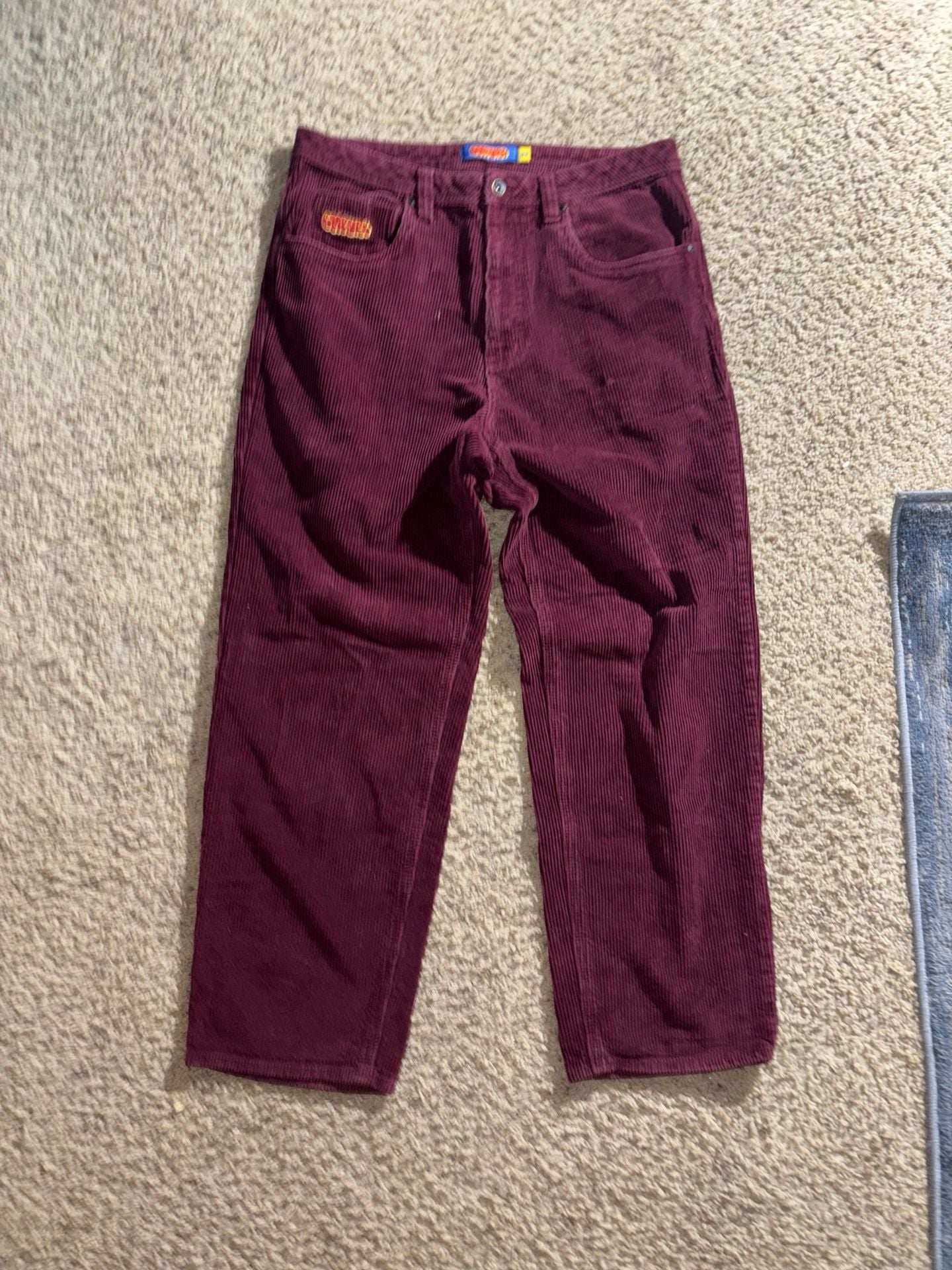 Empyre Corduroy Pants Size 32 Maroon Baggy Skate 2
