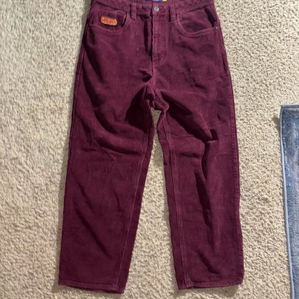Empyre Corduroy Pants Size 32 Maroon Baggy Skate