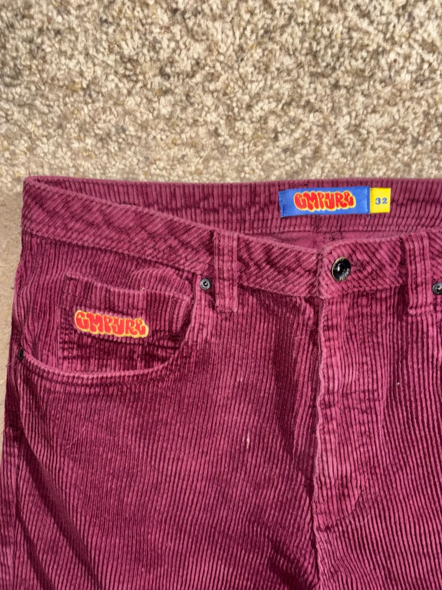 Empyre Corduroy Pants Size 32 Maroon Baggy Skate 3