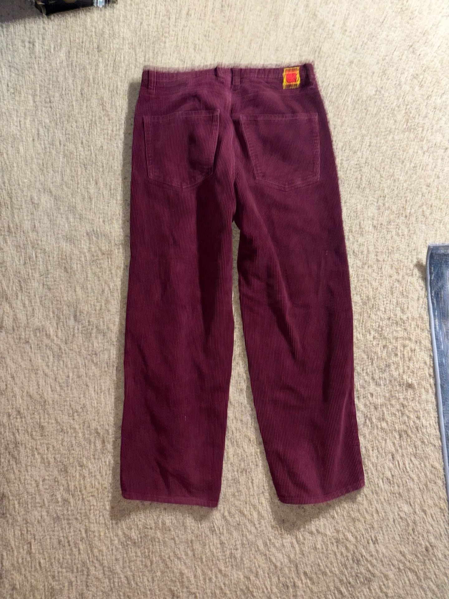 Empyre Corduroy Pants Size 32 Maroon Baggy Skate 4