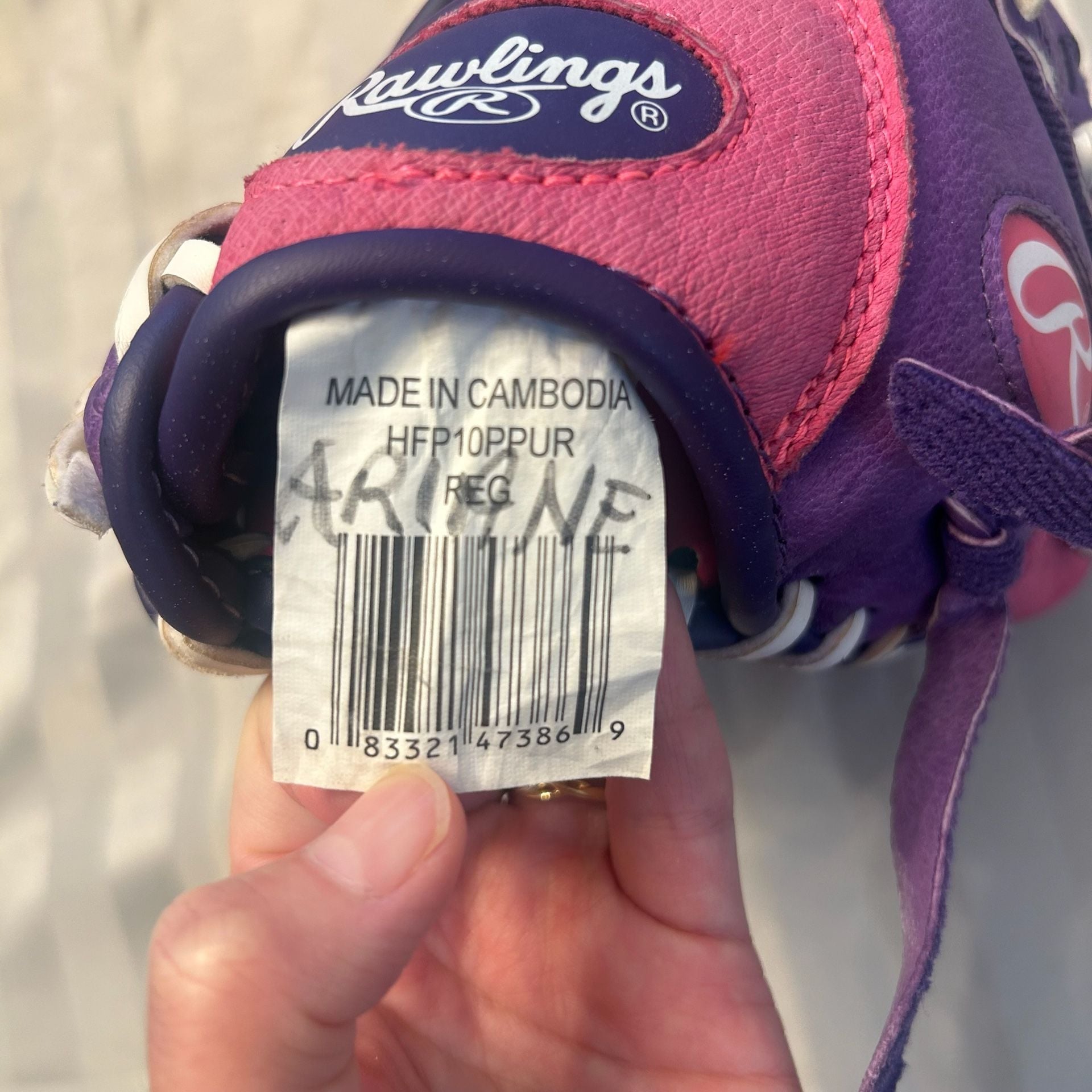 Rawlings 10" Youth Softball Glove Purple/Pink + 2 Wiffle Balls Bundle 7