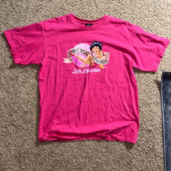 Universal Studios Betty Boop Star Attraction T-Shirt Size L Pink
