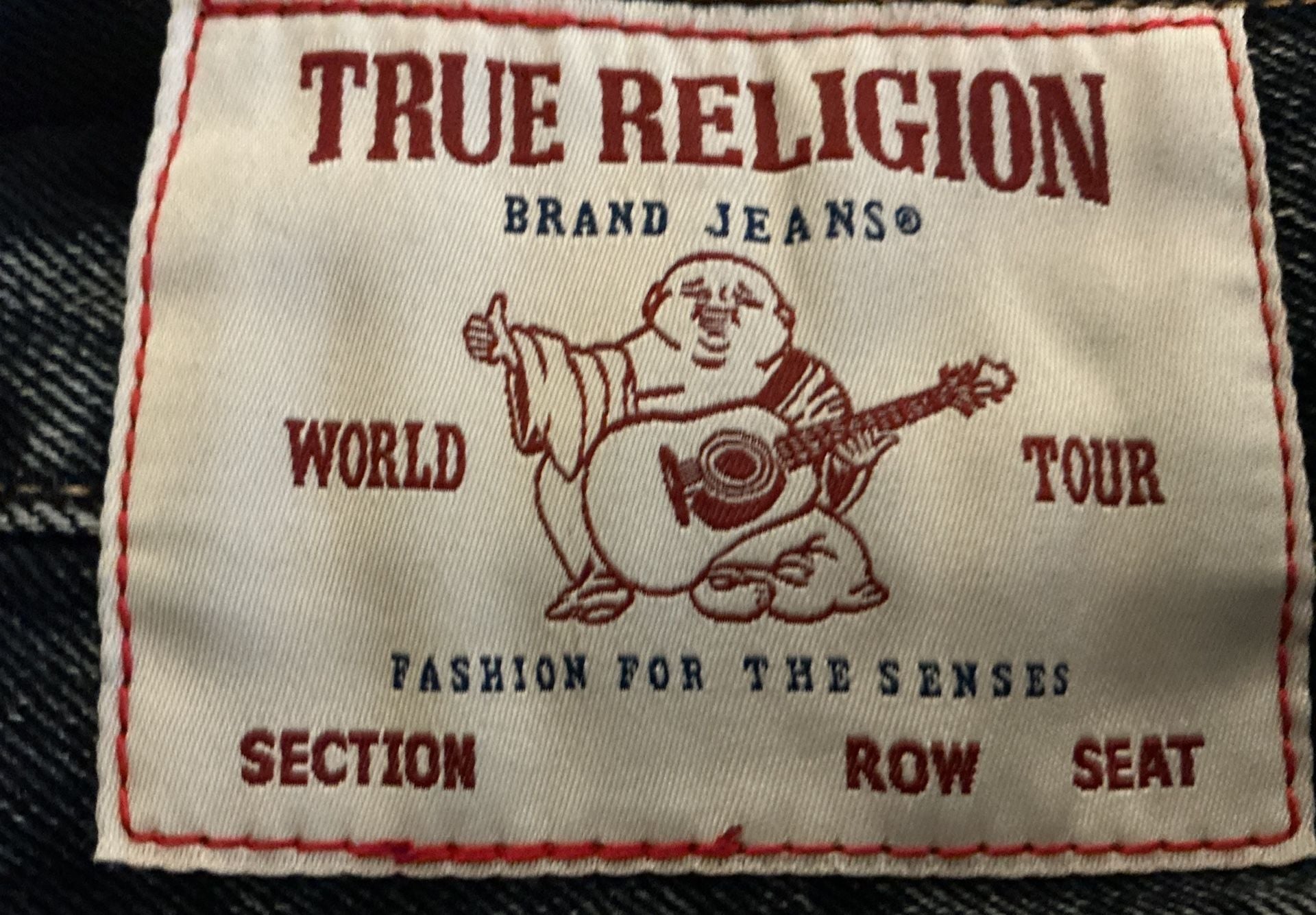 True Religion Ricky Relaxed Straight Dark Wash Denim Jeans 14