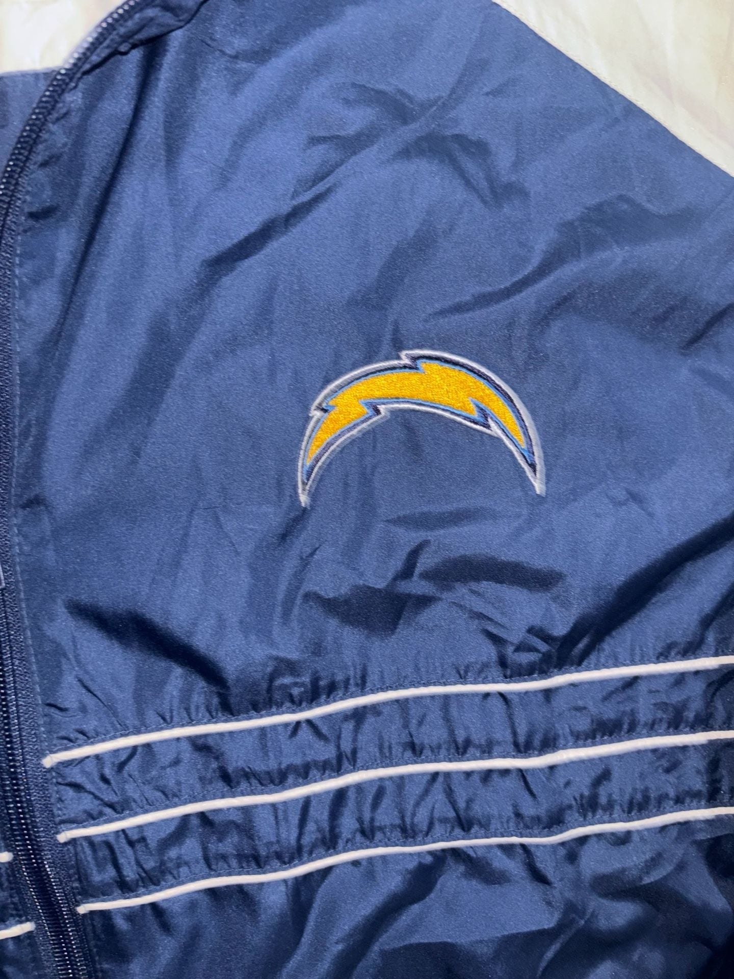 NFL San Diego Chargers Windbreaker Jacket Size XXL Navy Blue White 4