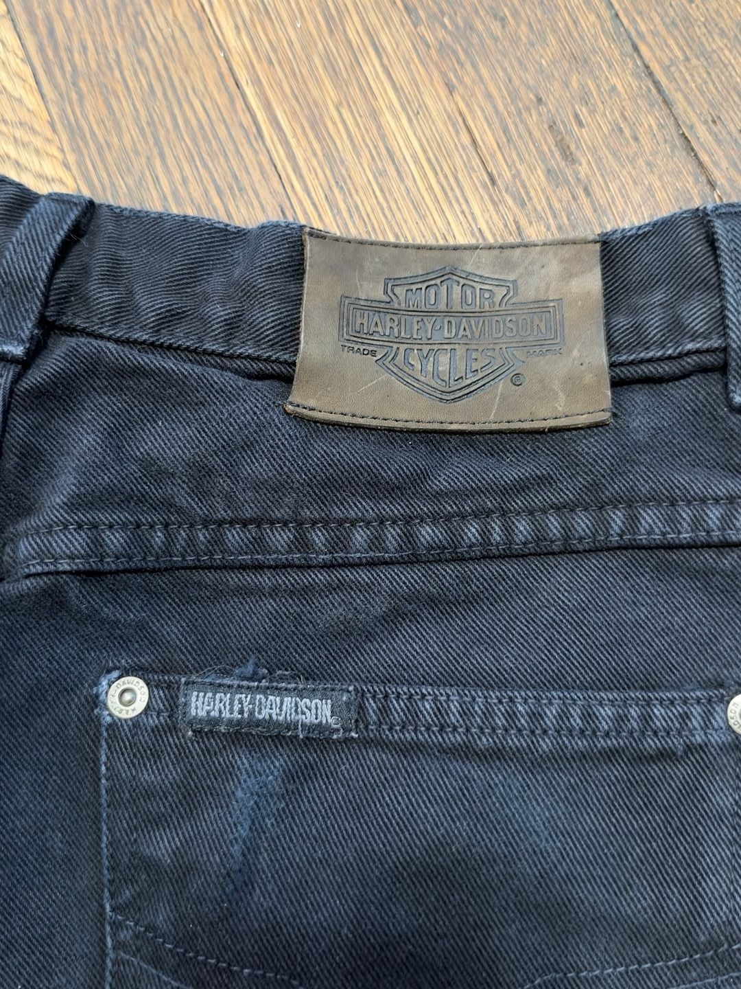 Vintage 90’s Harley-Davidson Classic Jeans Size 14/R Black Denim Cotton 9