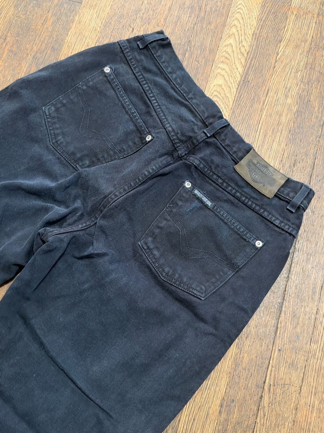 Vintage 90’s Harley-Davidson Classic Jeans Size 14/R Black Denim Cotton 10