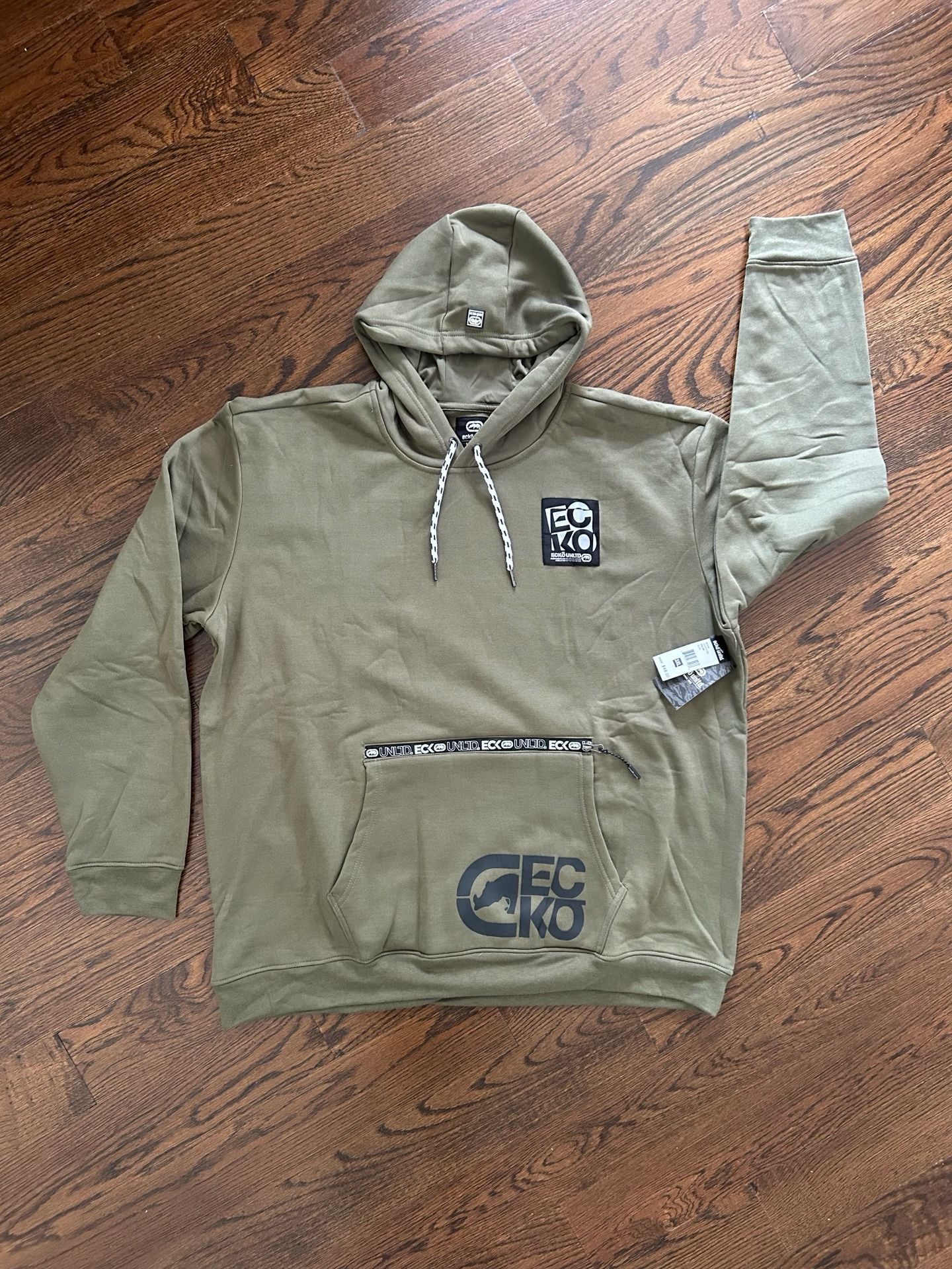 Ecko Unltd Hoodie Size 3XL Olive Logo Pullover NWT 1