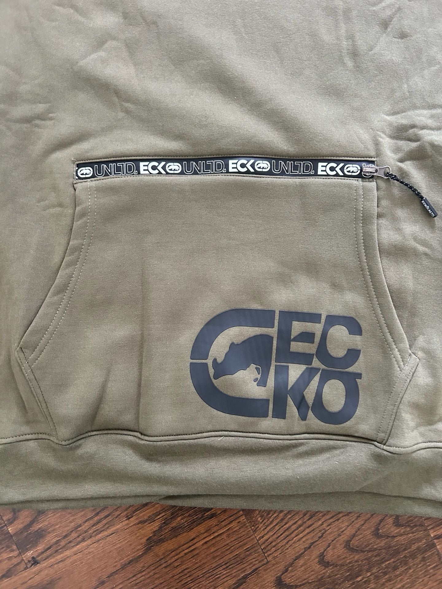 Ecko Unltd Hoodie Size 3XL Olive Logo Pullover NWT 2