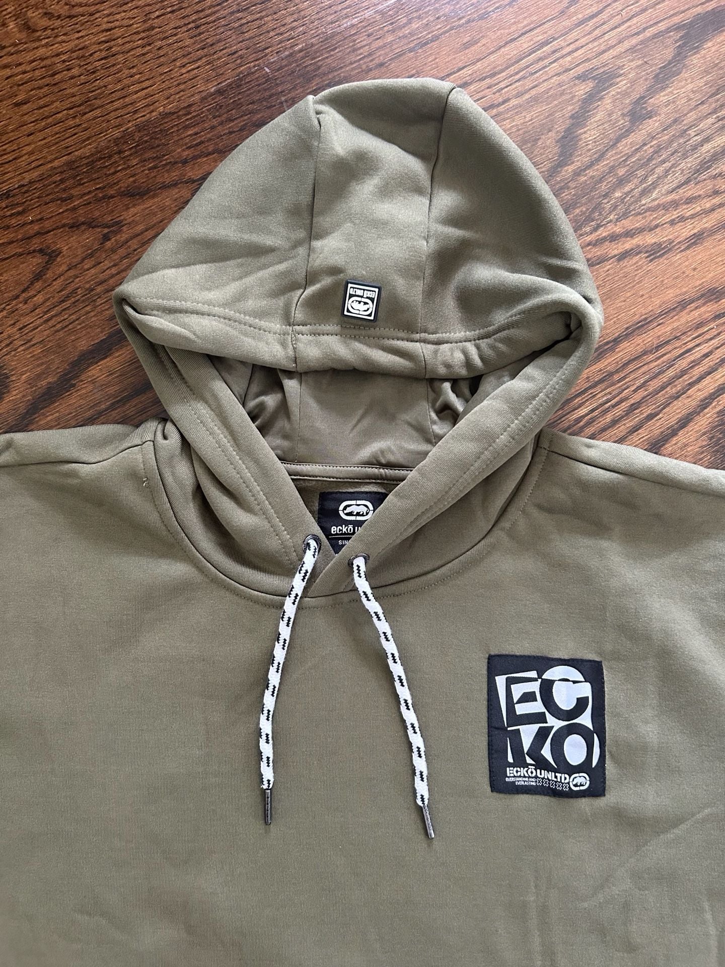Ecko Unltd Hoodie Size 3XL Olive Logo Pullover NWT 3