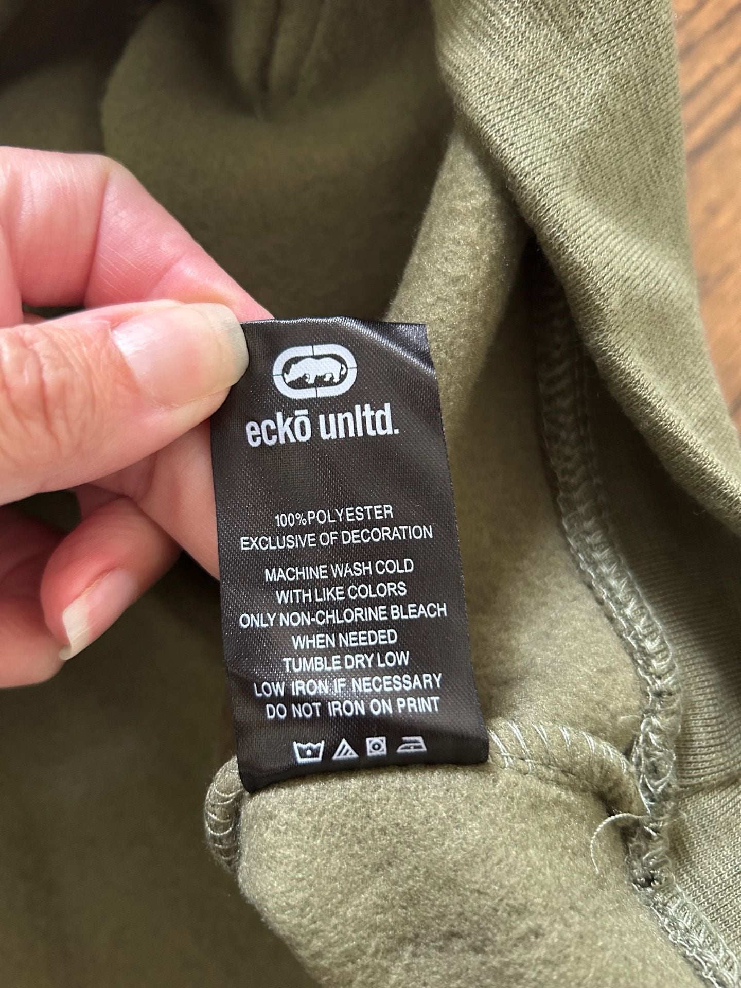 Ecko Unltd Hoodie Size 3XL Olive Logo Pullover NWT 7