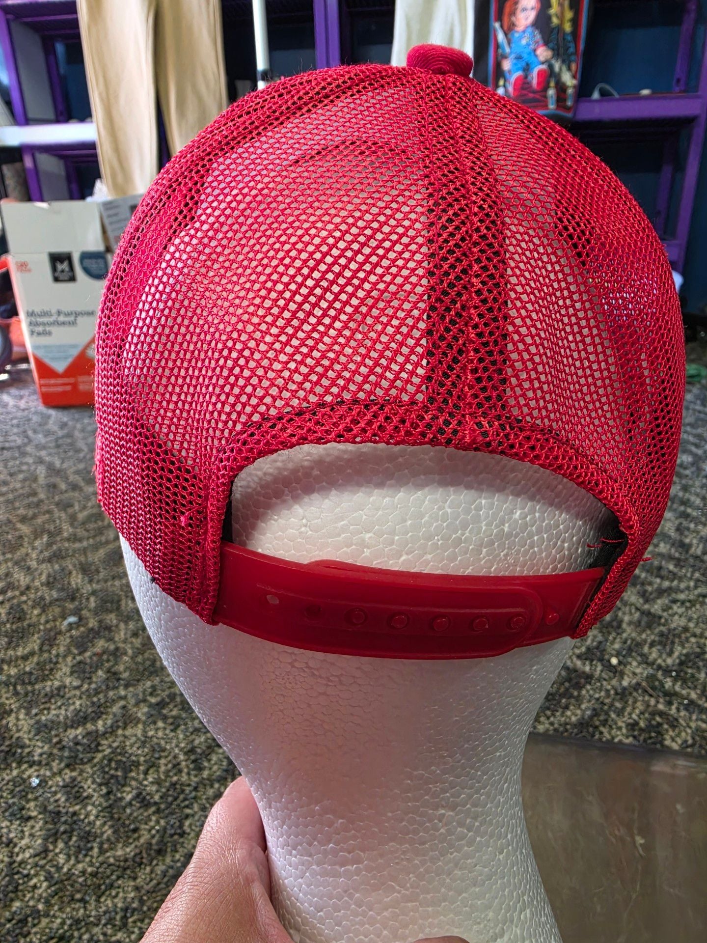 Bass Pro Shops Trucker Hat Youth Red White Mesh 3