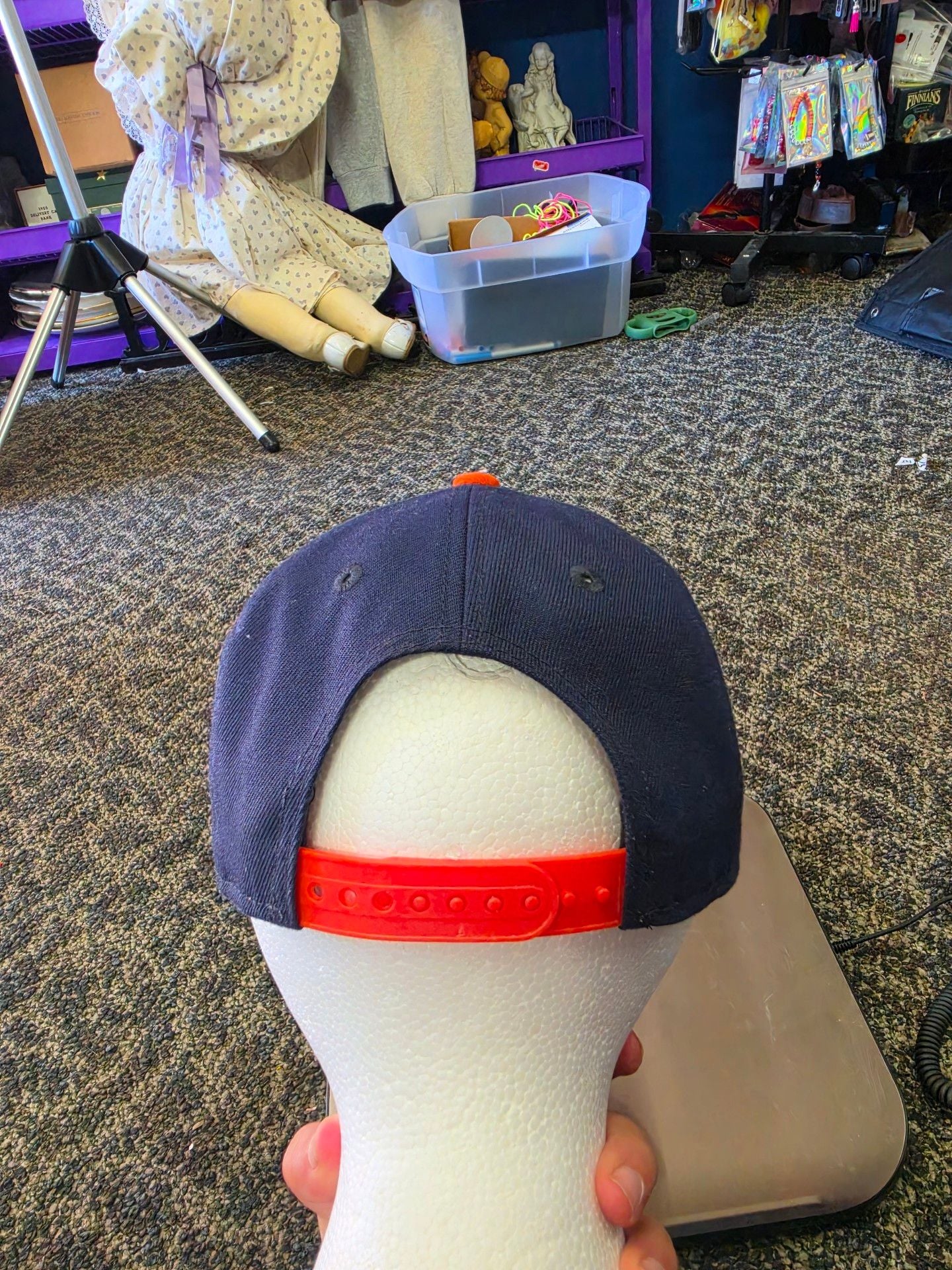Chicago Bears New Era Hat Cap Navy Orange Fitted 4