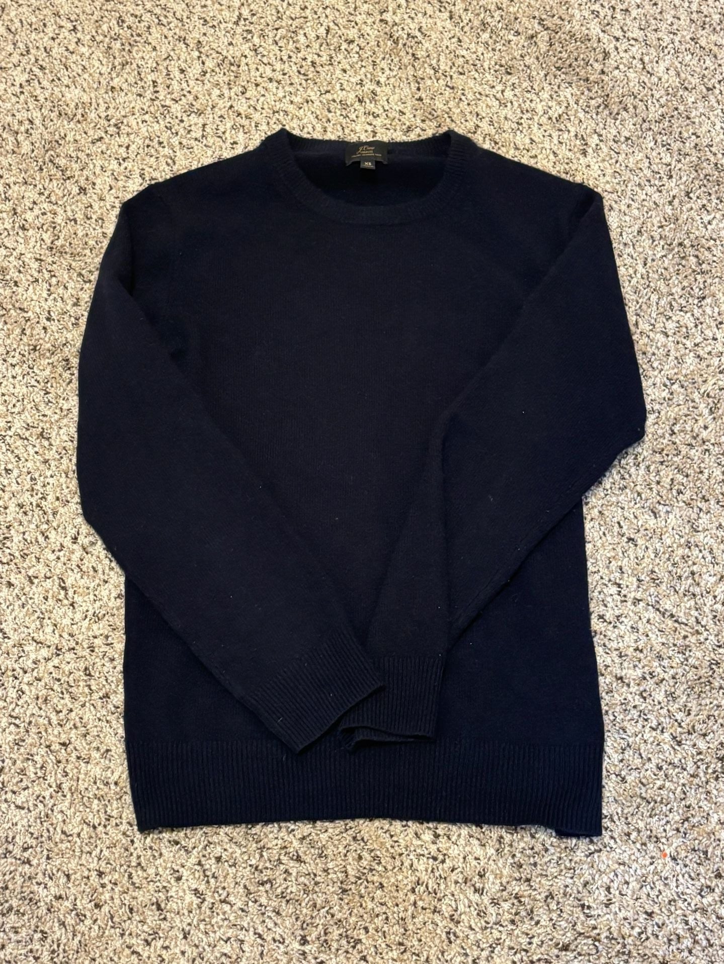J.Crew Cashmere Sweater Size XS Navy Blue Crewneck 2