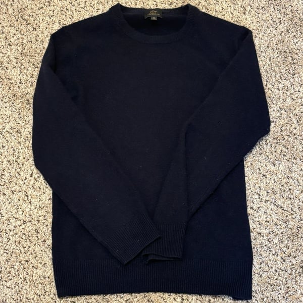 J.Crew Cashmere Sweater Size XS Navy Blue Crewneck