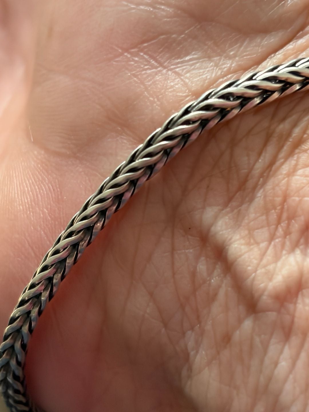 John Hardy 925 7 1/2 inch sterling silver woven bracelet 2