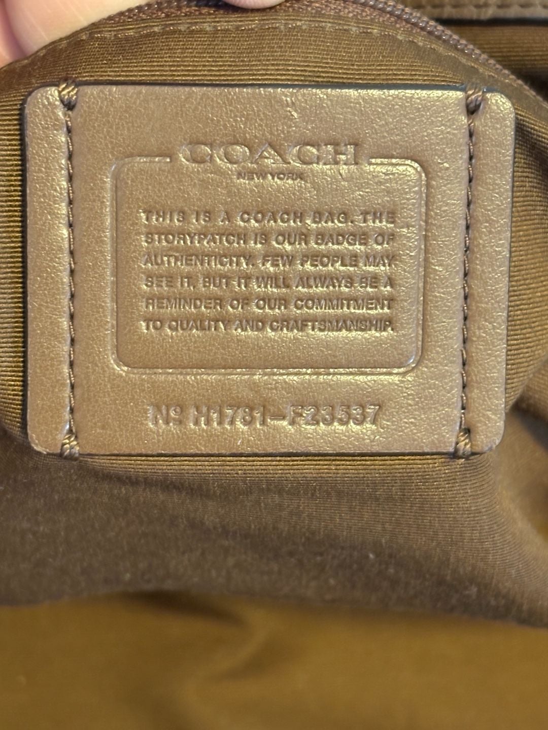 Coach Lexy F23537 Brown Pebble Leather Shoulder Bag 7