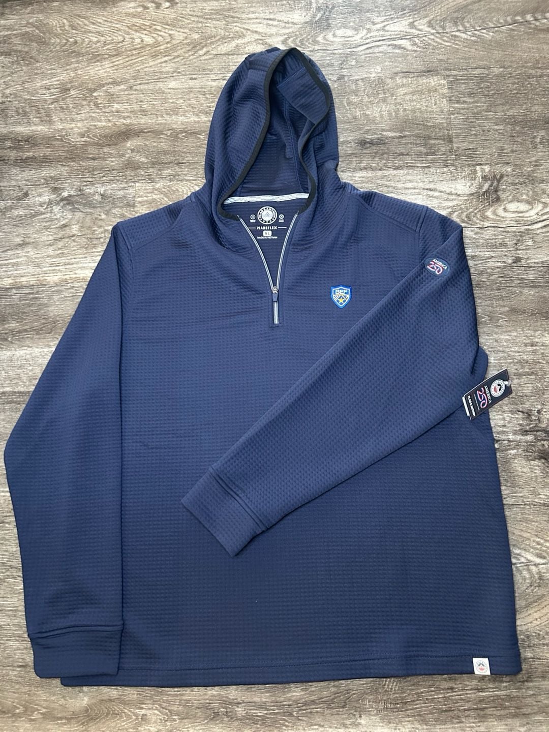 Flag & Anthem Madeflex Legacy Performance Waffle 1/4-Zip Hoodie Size XL 3