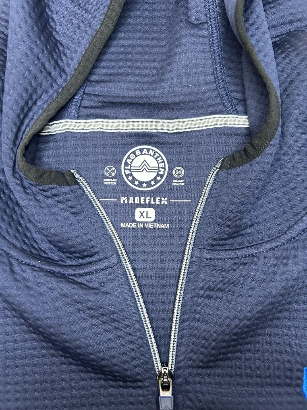 Flag & Anthem Madeflex Legacy Performance Waffle 1/4-Zip Hoodie Size XL 5
