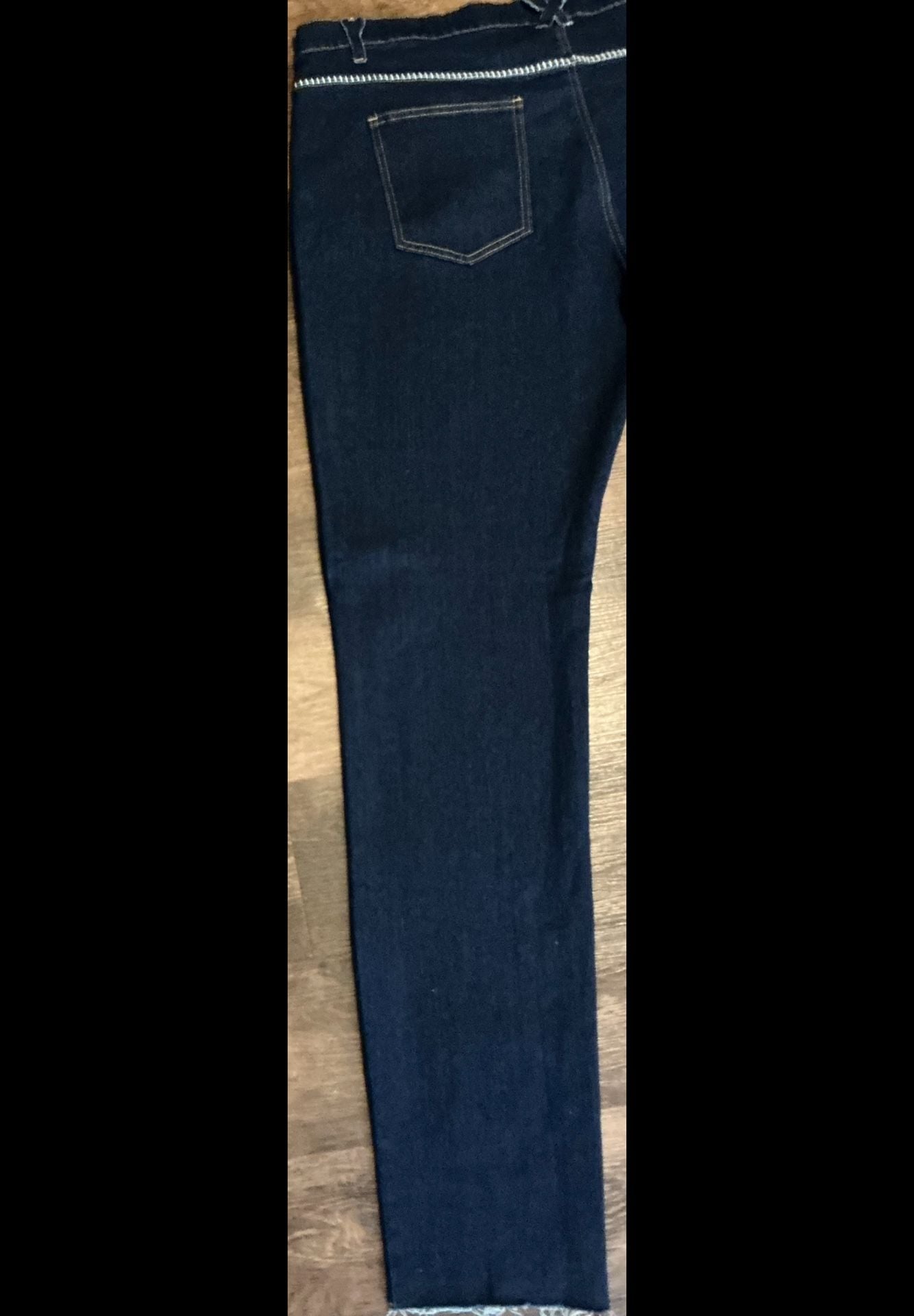 Brand X “Shot All to Pieces” Graphic Dark Wash Slim Fit Jeans 9