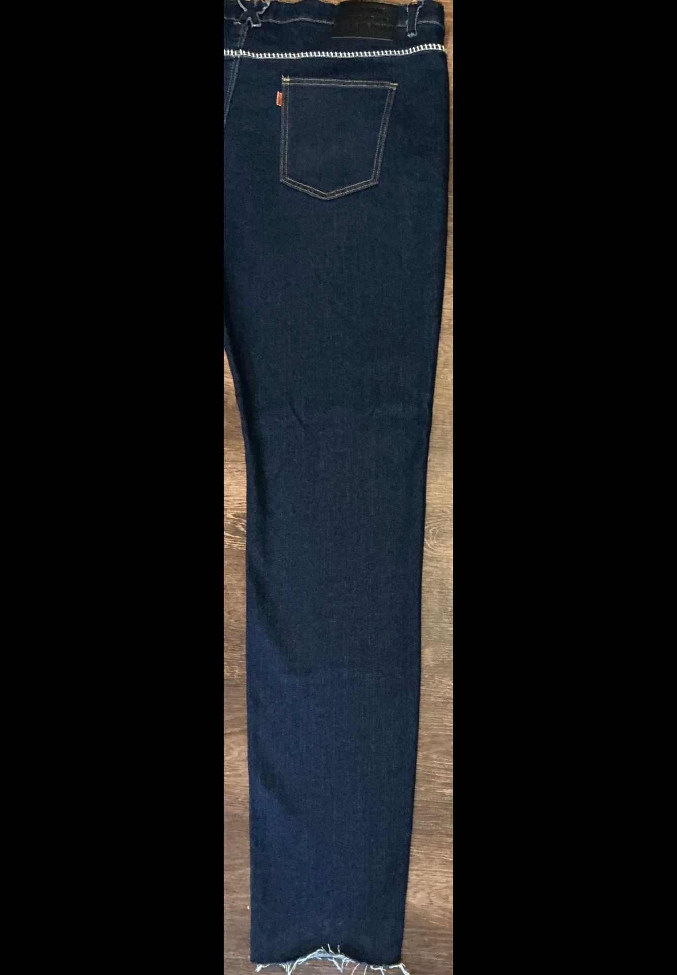 Brand X “Shot All to Pieces” Graphic Dark Wash Slim Fit Jeans 10