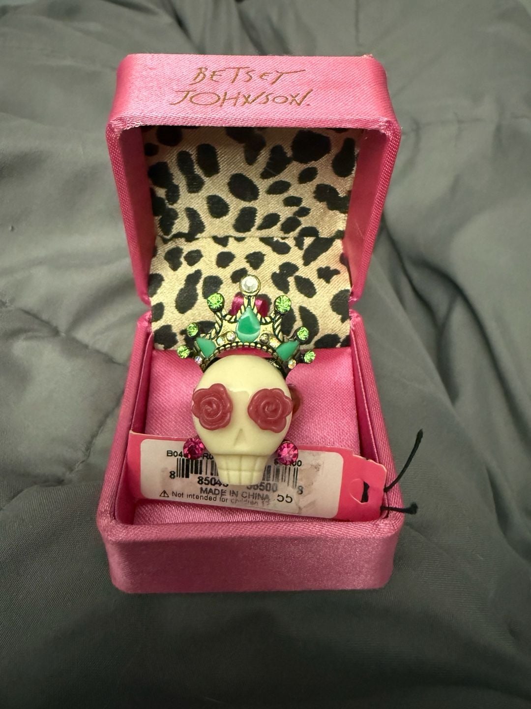 Betsey Johnson Sugar Skull Crown Ring 2