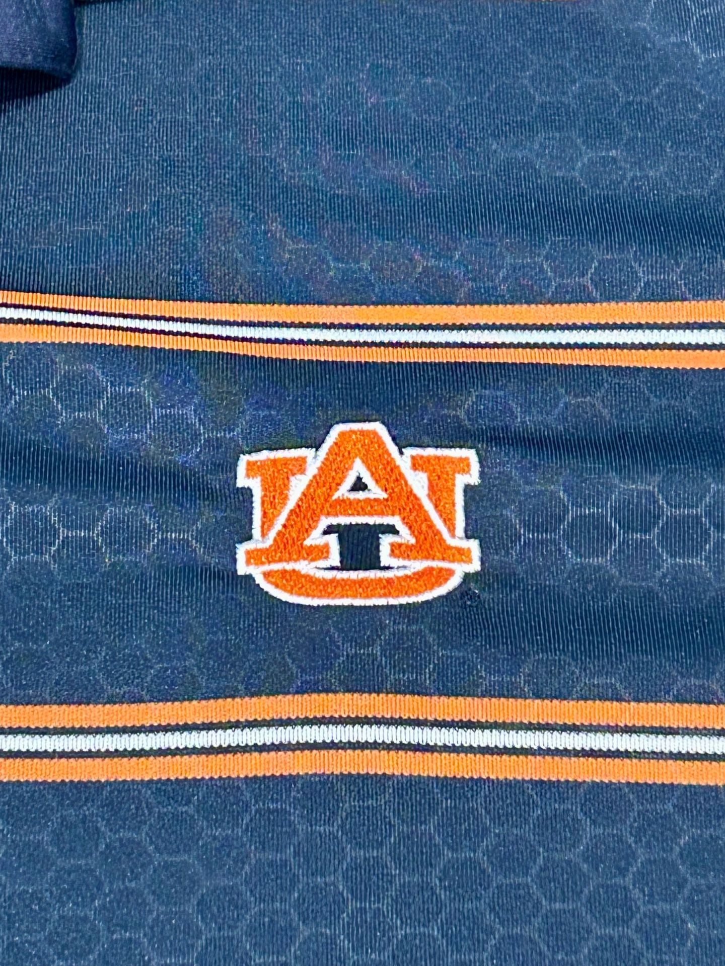 Cutter & Buck Auburn Tigers Polo Size XL Blue Stripe DryTec Shirt 6