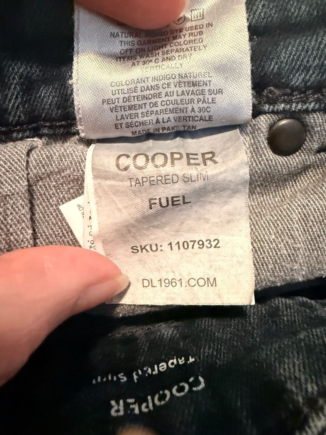 DL1961 Cooper Tapered Slim Jeans Fuel Dark Wash 7