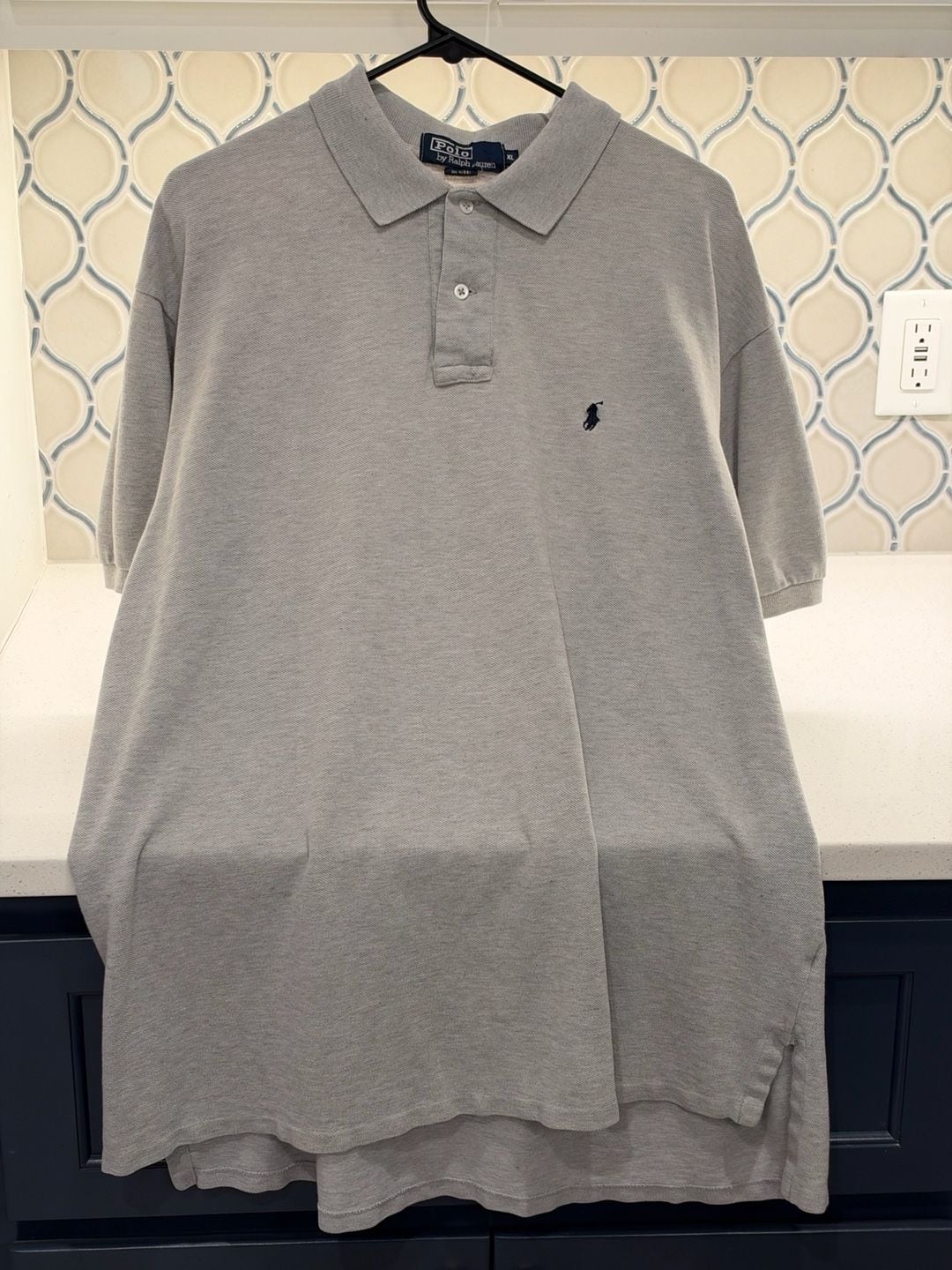 Polo Ralph Lauren Classic Fit Mesh Polo Shirt Size XL Gray Cotton Short Sleeve 2