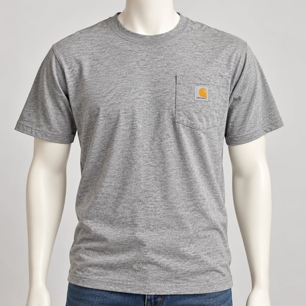 Carhartt Short Sleeve Pocket T-Shirt Size 2XL Heather Grey Relaxed Fit
