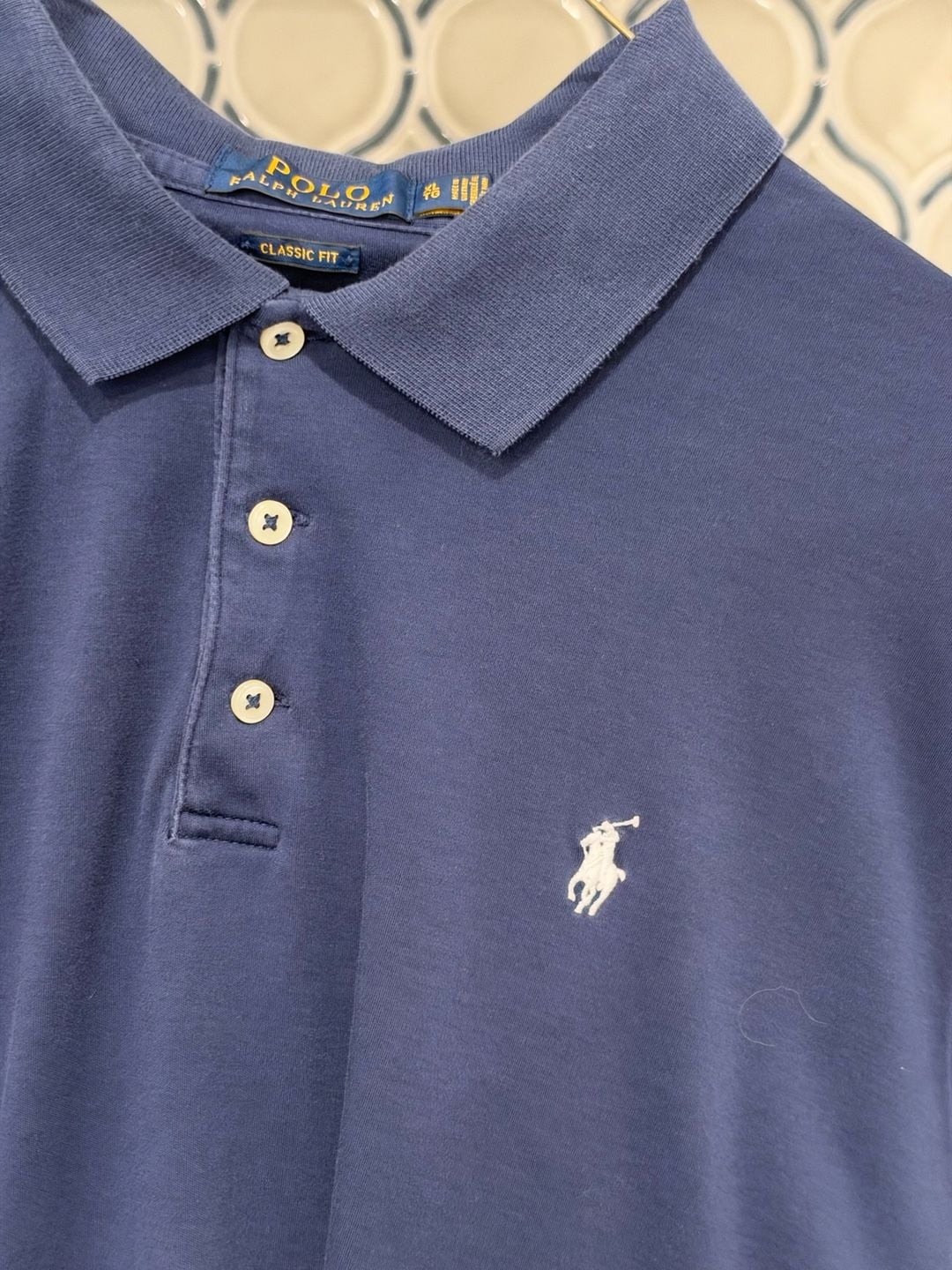 Polo Ralph Lauren Classic Fit Polo Size XL TG Navy Blue Cotton Short Sleeve 3