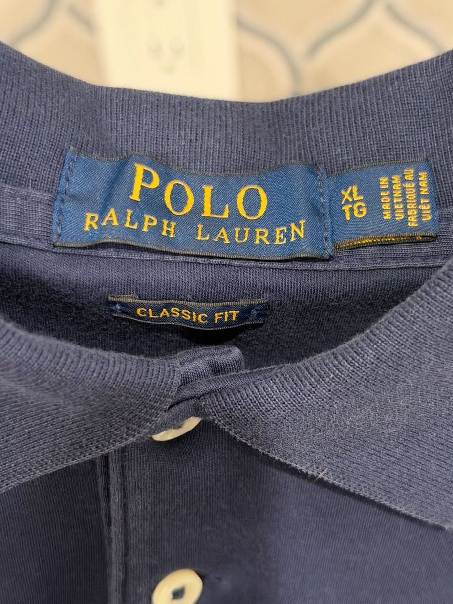 Polo Ralph Lauren Classic Fit Polo Size XL TG Navy Blue Cotton Short Sleeve 4