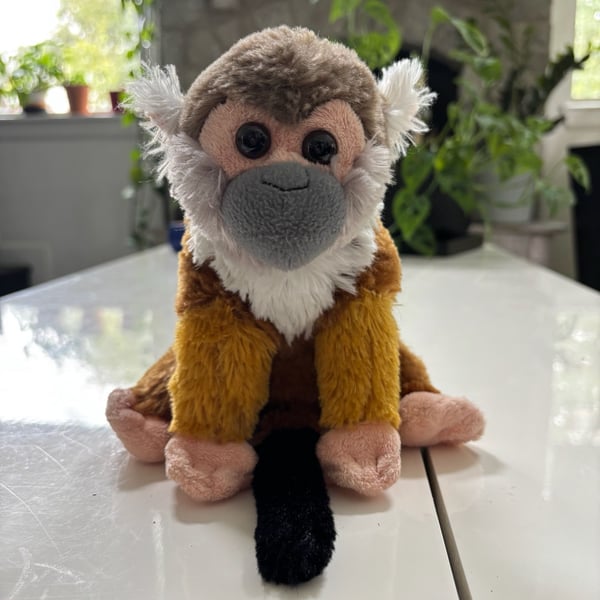 Wild Republic Squirrel Monkey Plush Stuffed Animal Toy 8 Inch