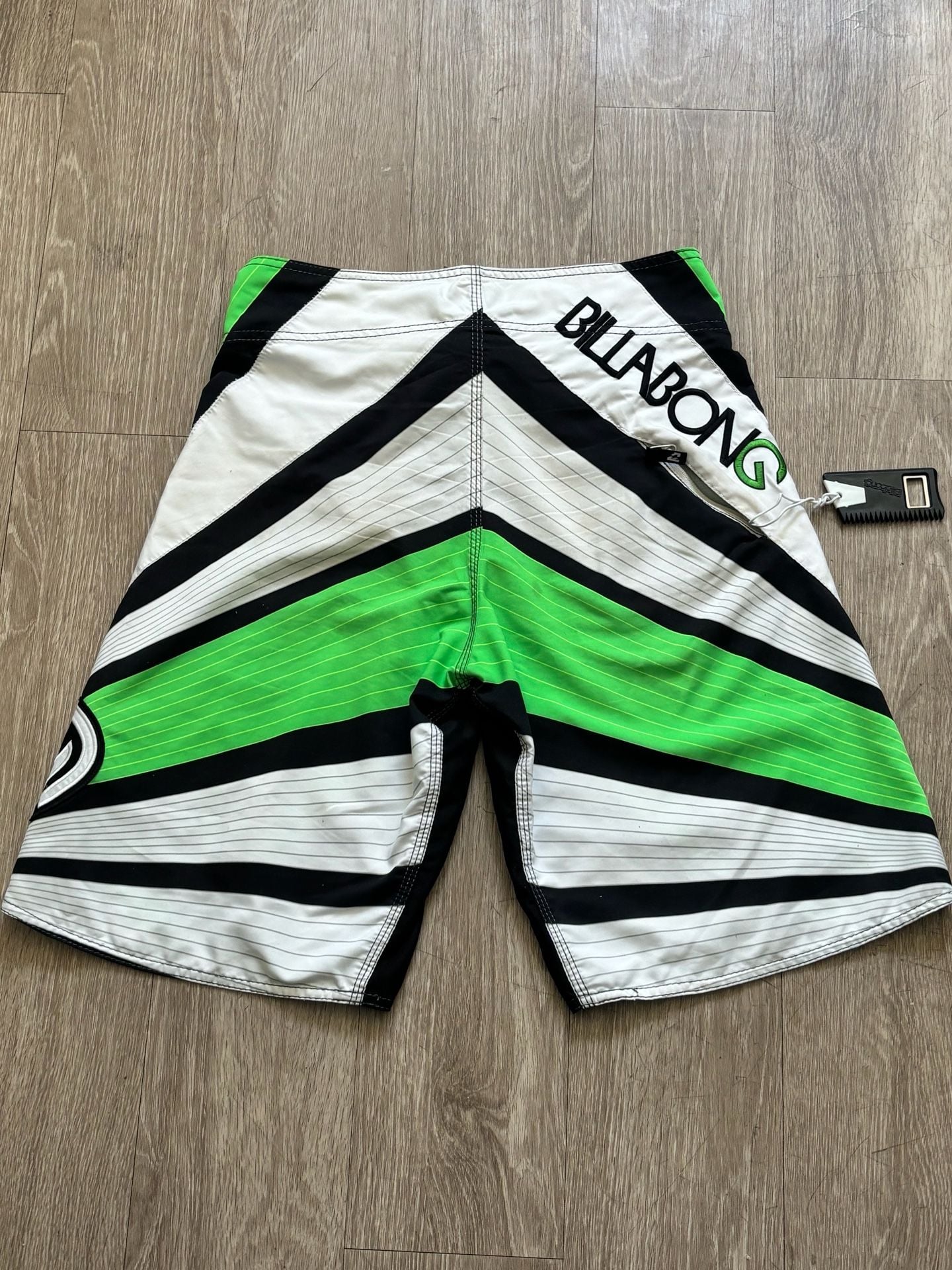 Billabong Andy Irons Boardshorts Black Green White Y2K 3