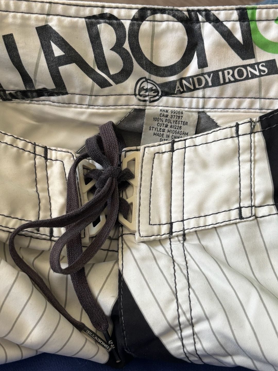 Billabong Andy Irons Boardshorts Black Green White Y2K 4