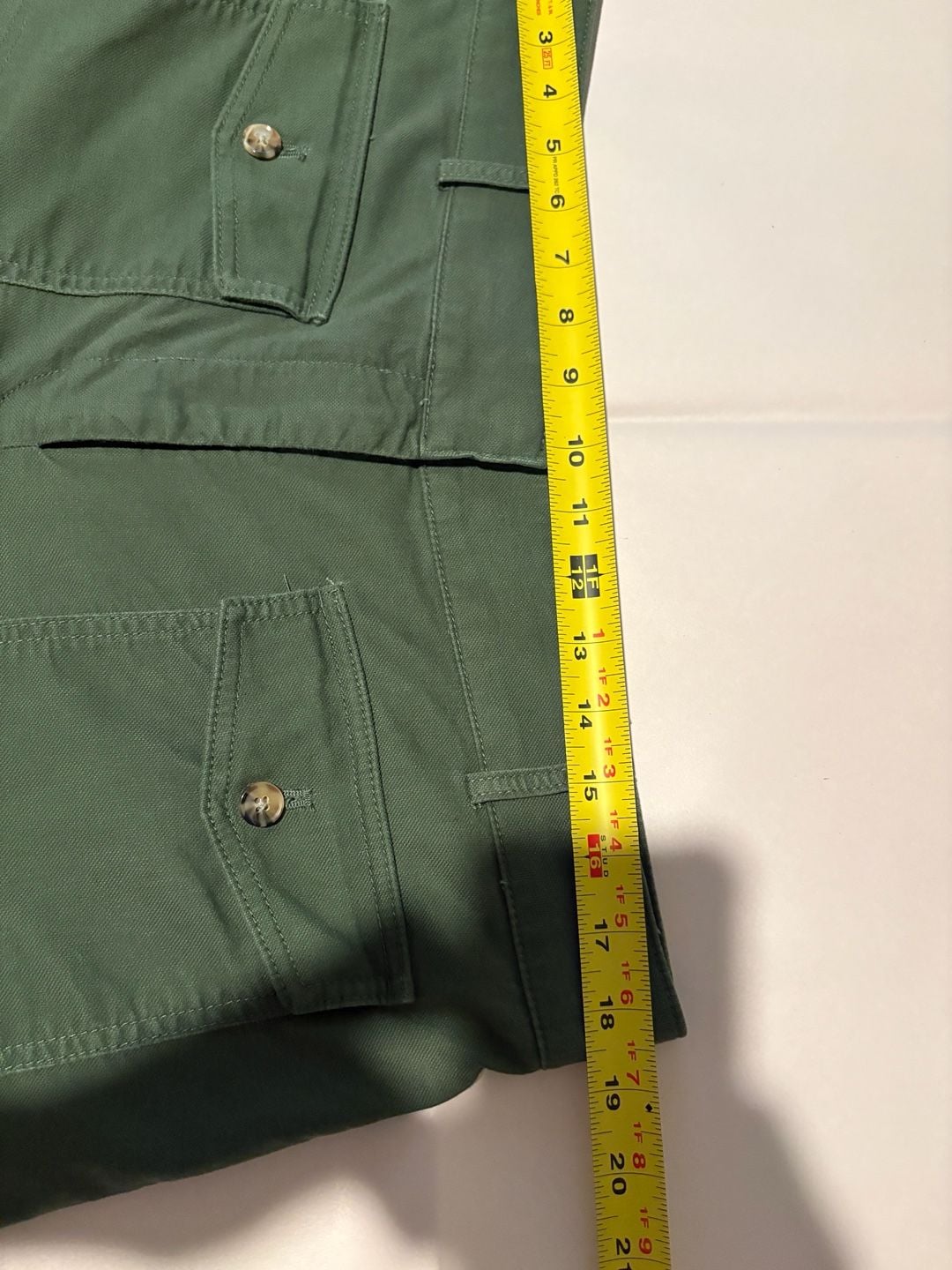 Loft Wide Leg Crop Pants Size 14 Olive Green Pocket Twill 6