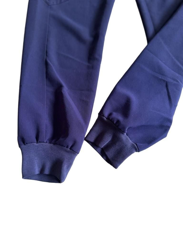 FIGS Scrub Set Navy Blue V-Neck Top And Jogger Pants 7