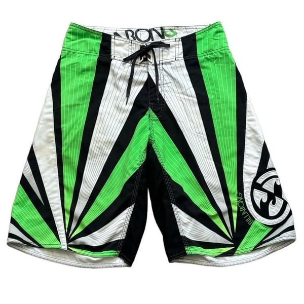 Billabong Andy Irons Boardshorts Black Green White Y2K