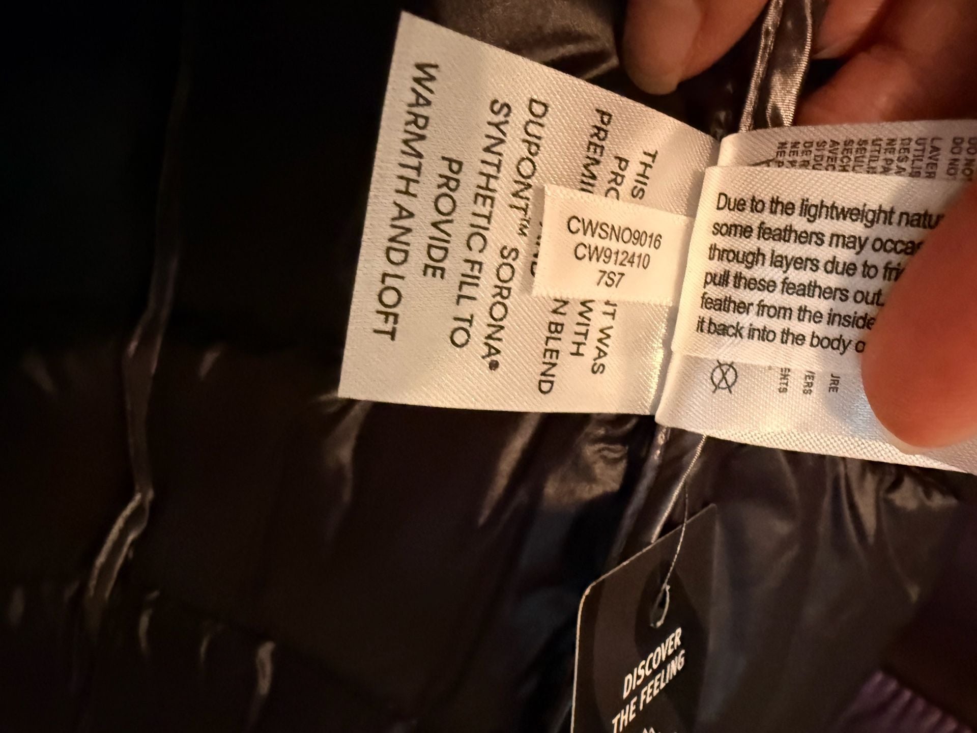 Calvin Klein Shine Packable Puffer Coat Size S Burgundy Down 10