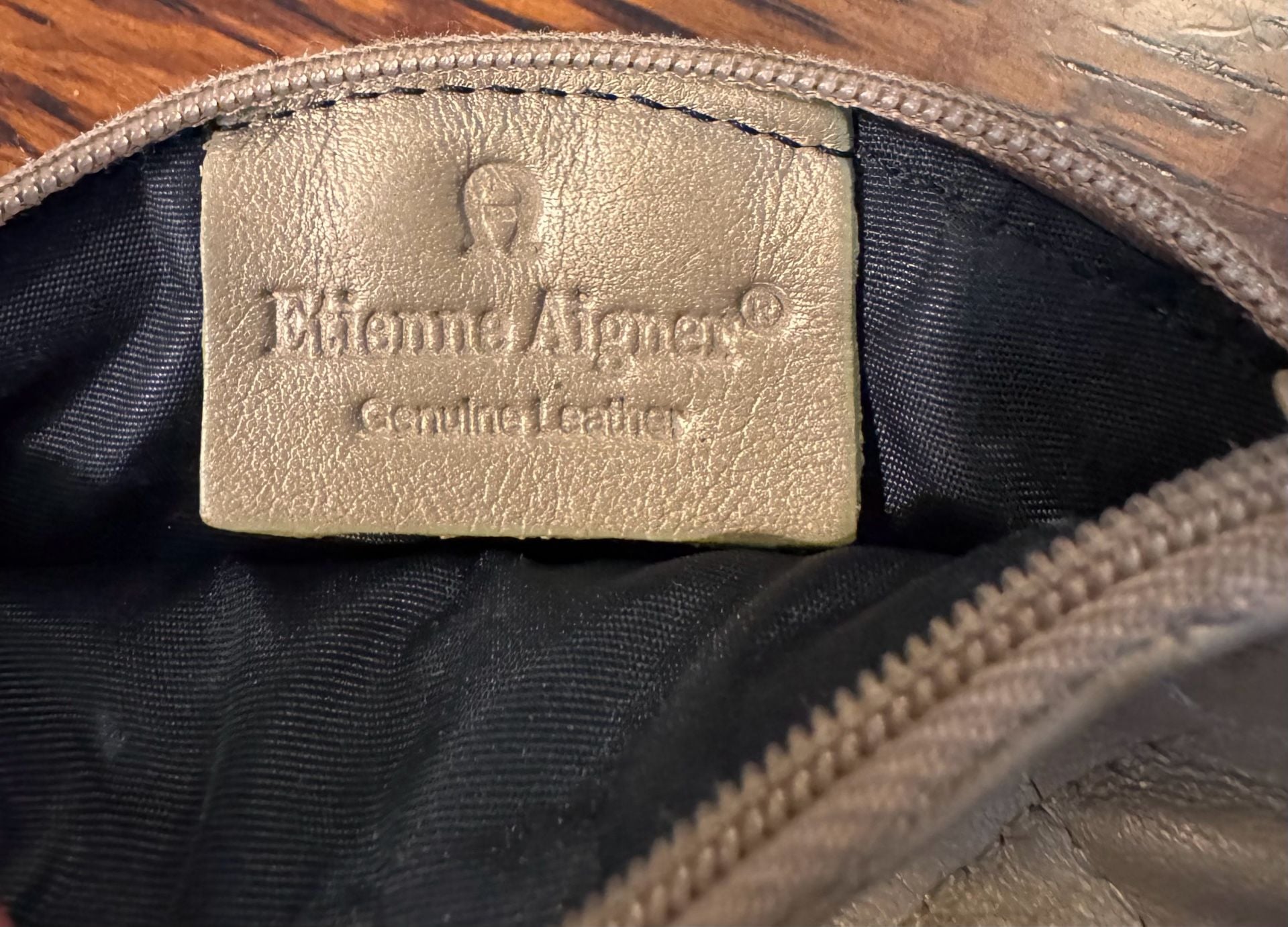 Etienne Aigner Quilted Leather Coin Pouch Bronze Metallic 6