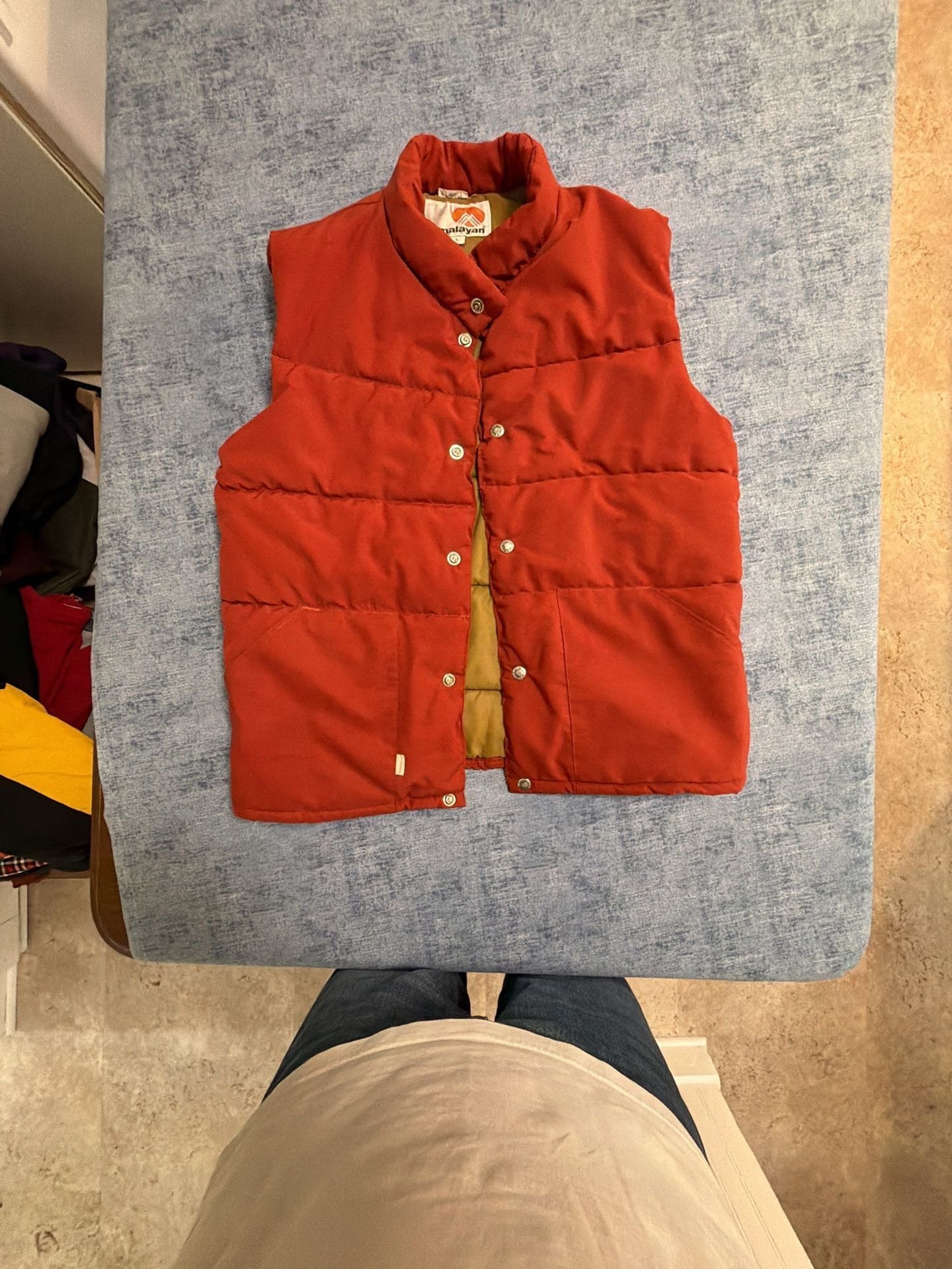 Himalayan Puffer Vest Size L Red Polarguard Insulated Vintage USA 2