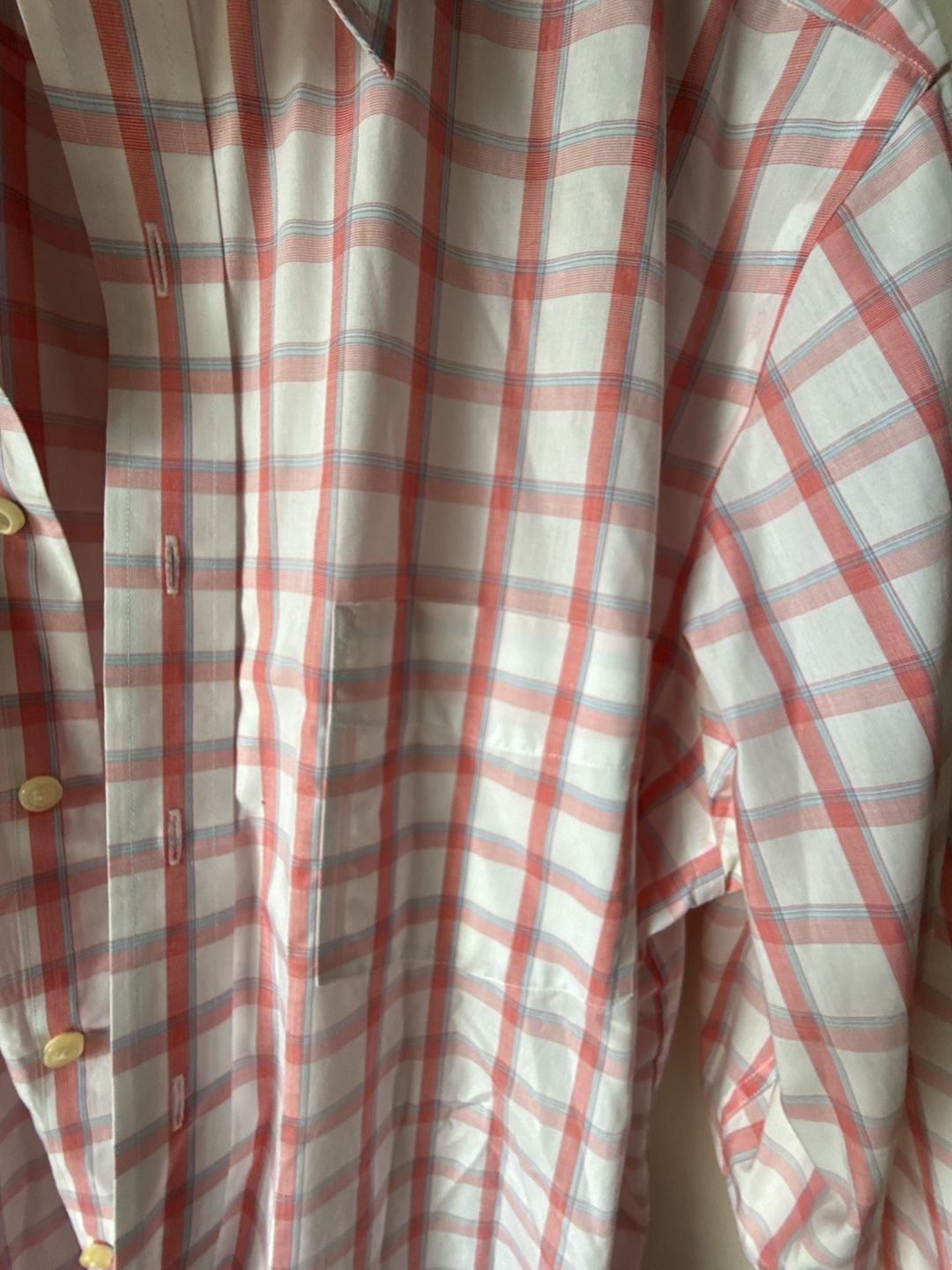 Eddie Bauer Plaid Button Down Shirt Tall XL Pink 5