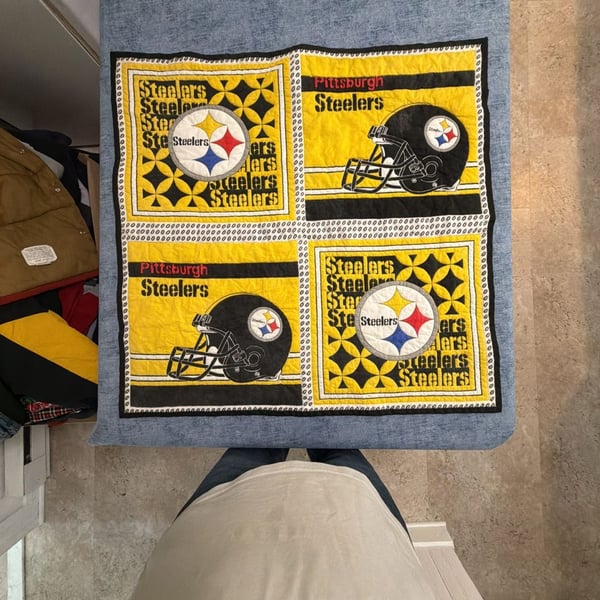 Pittsburgh Steelers Handmade Quilt Throw Blanket